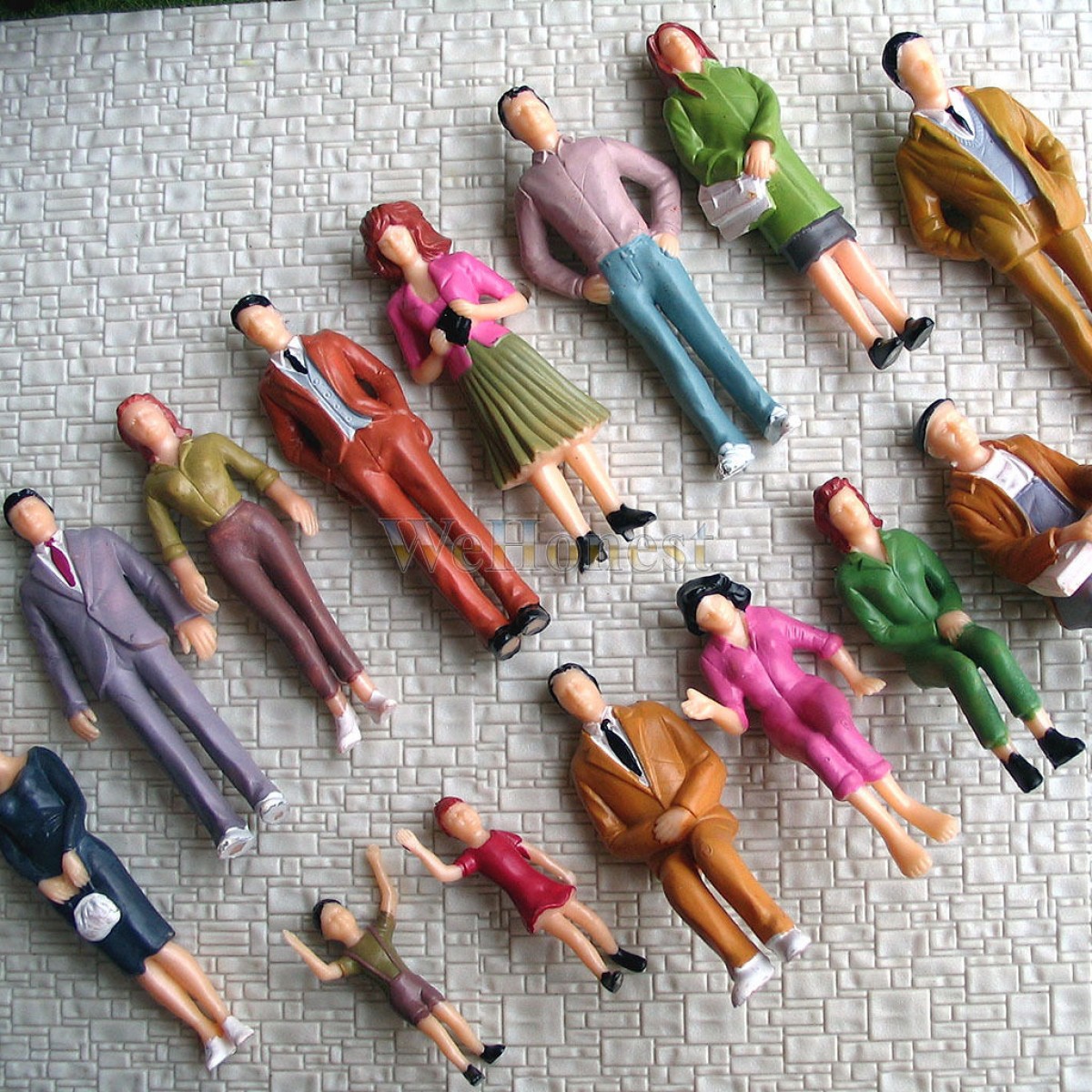   14  pcs  G Scale 1:24 Painted  Figure  People  passenger  #F